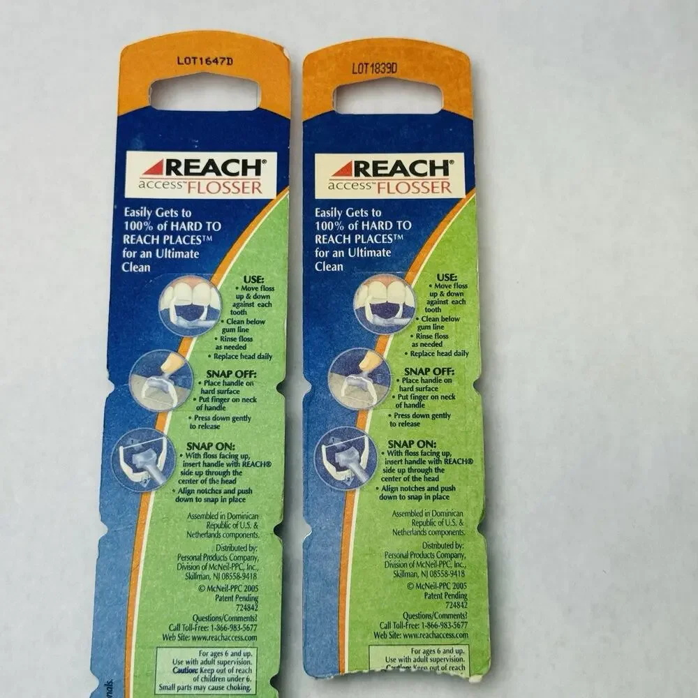 Johnson & Johnson Reach Access Flosser Fresh‎ Mint Crystals 49 Count SEALED
